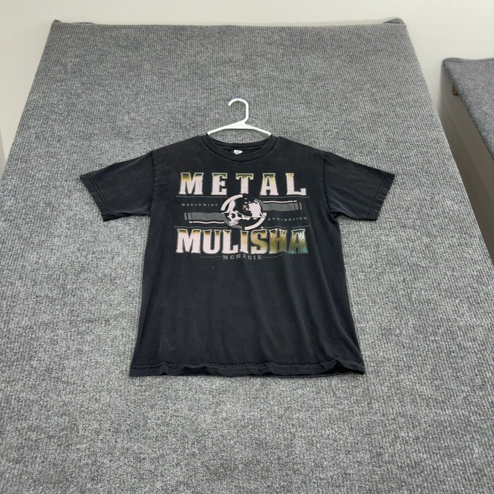 Metal Mulisha T-Shirt Mens S Black Cotton Graphic Worldwide Domination Skater